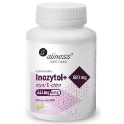Inozytol myo/D-chiro, 650mg + B6 x 100 Vege caps