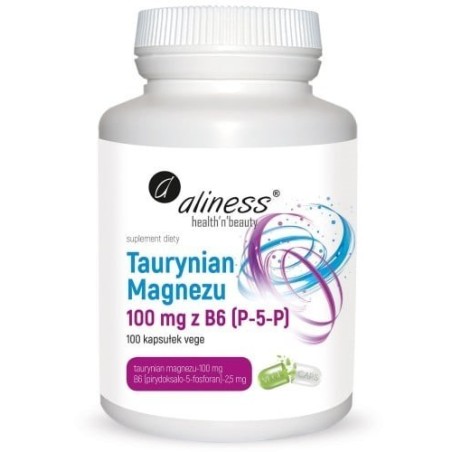 Aliness Taurynian Magnezu 100 mg z B6 (P-5-P) x 100 vc