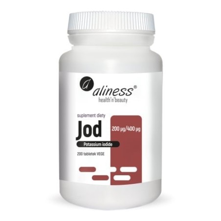 Jod (jodek potasu) 200 µg / 400 µg x 200 Vege tabs - Aliness