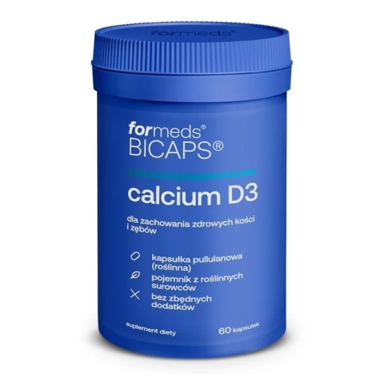 BICAPS calcium D3 60 kapsułek - Wapń + Witamina D3