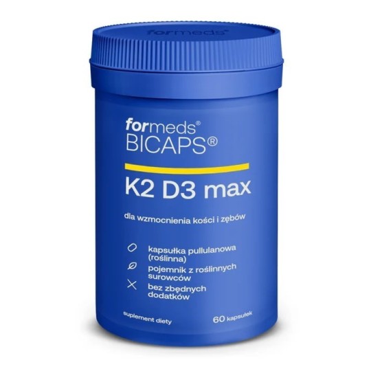 BICAPS K2 D3 max 60 kapsułek - Witamina D3 4000 j.m. + ...