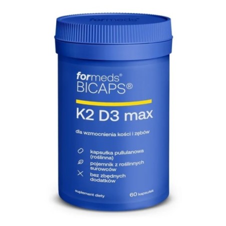 BICAPS K2 D3 max 60 kapsułek - Witamina D3 4000 j.m. + ...