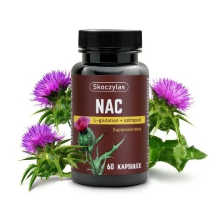 Skoczylas NAC L-glutation, ostropest 60 kapsułek