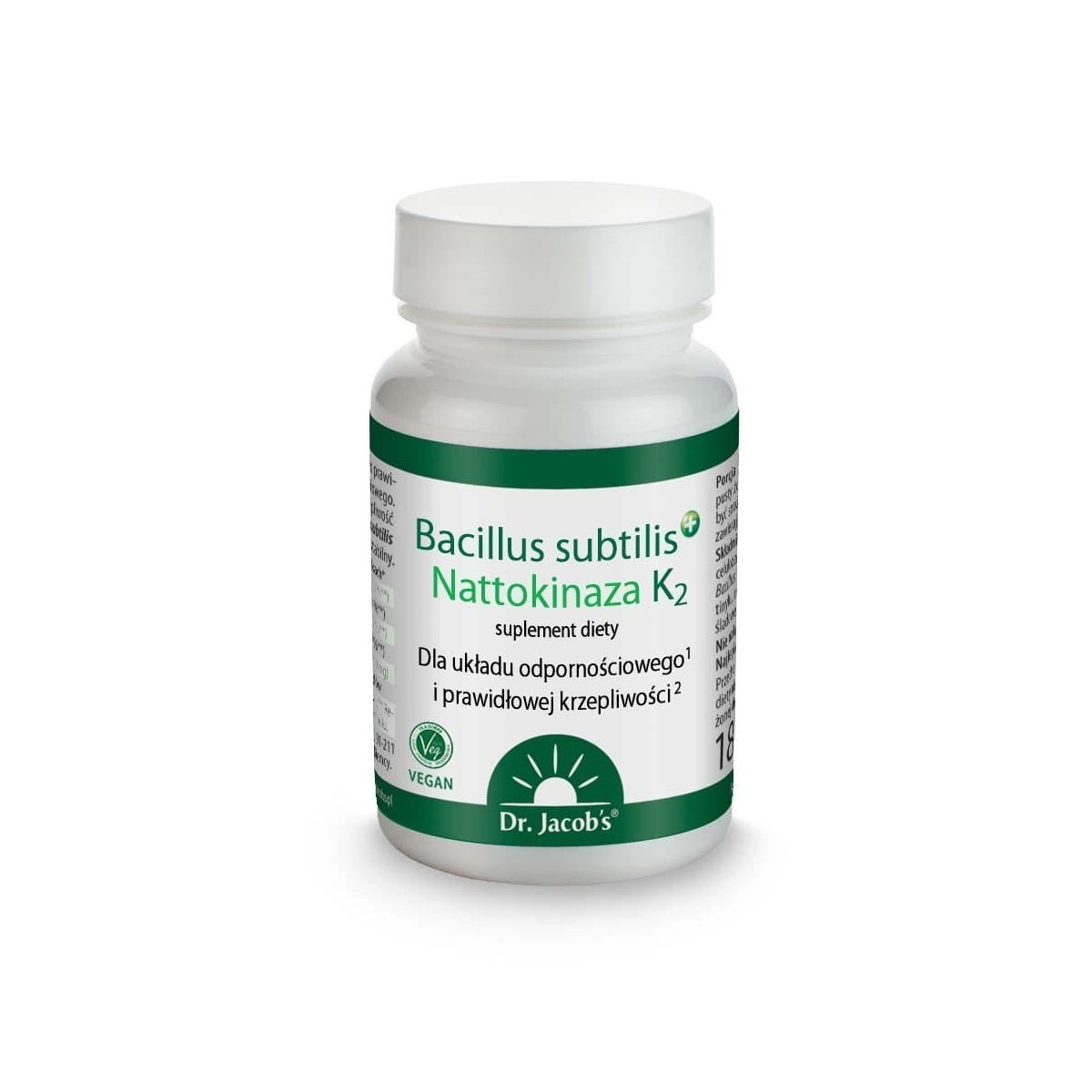 Bacillus subtilis+ Nattokinaza K2 - Dr. Jacob's Poland