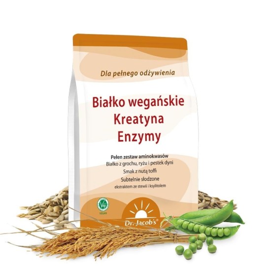 Białko wegańskie Kreatyna Enzymy - Dr. Jacob's