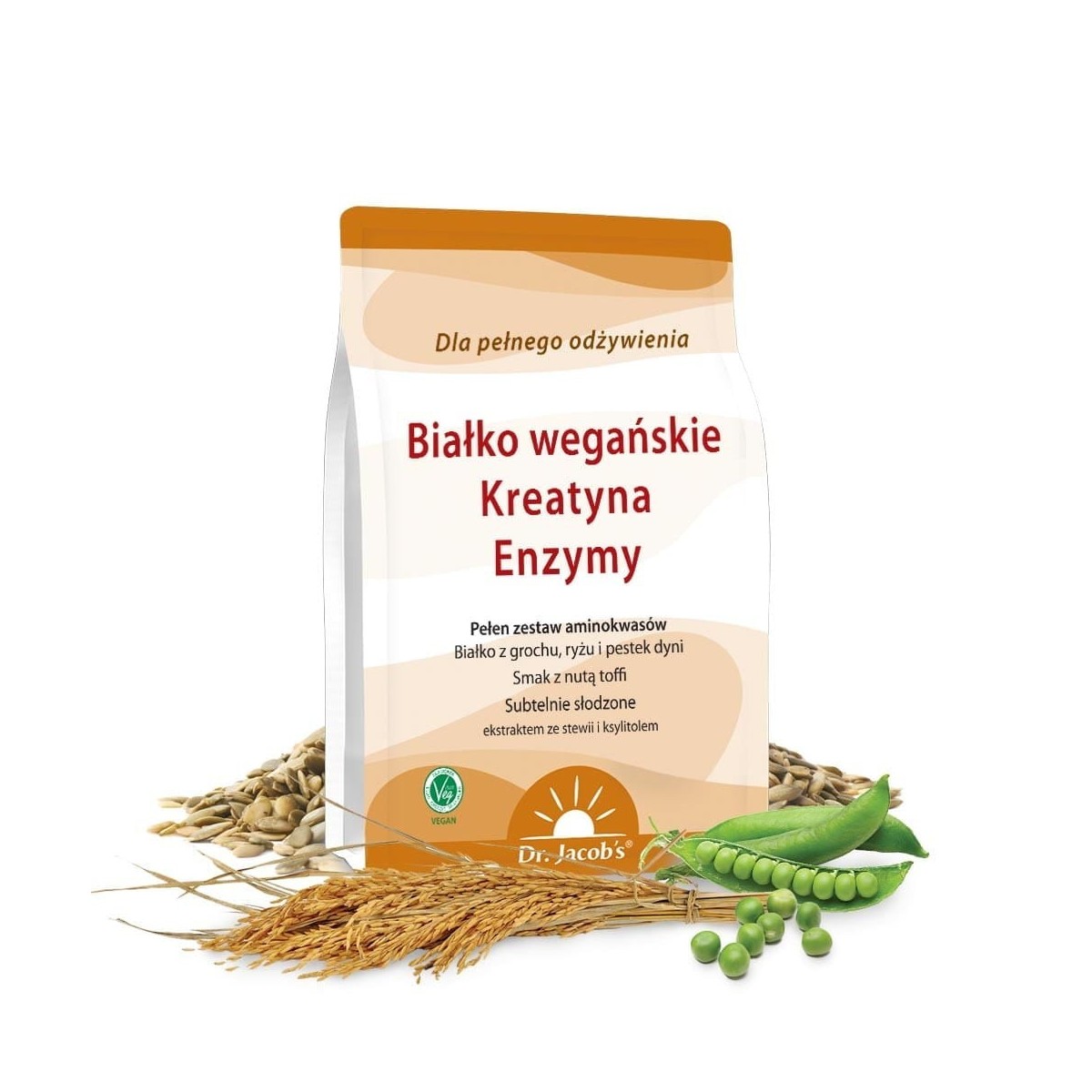 Białko wegańskie Kreatyna Enzymy - Dr. Jacob's