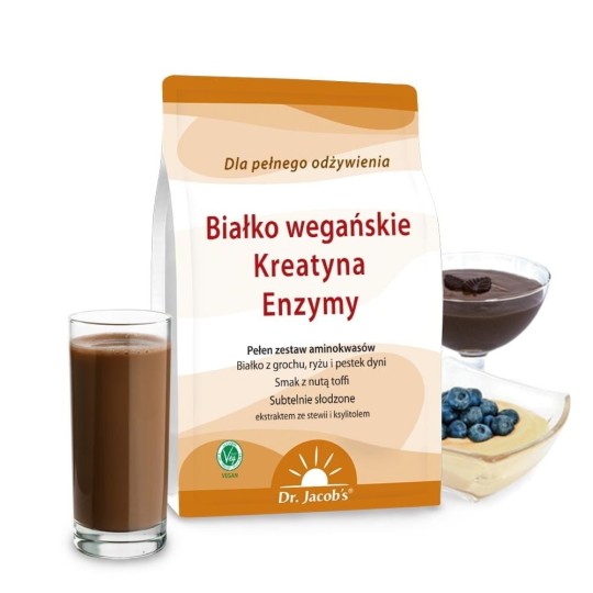 Białko wegańskie Kreatyna Enzymy - Dr. Jacob's