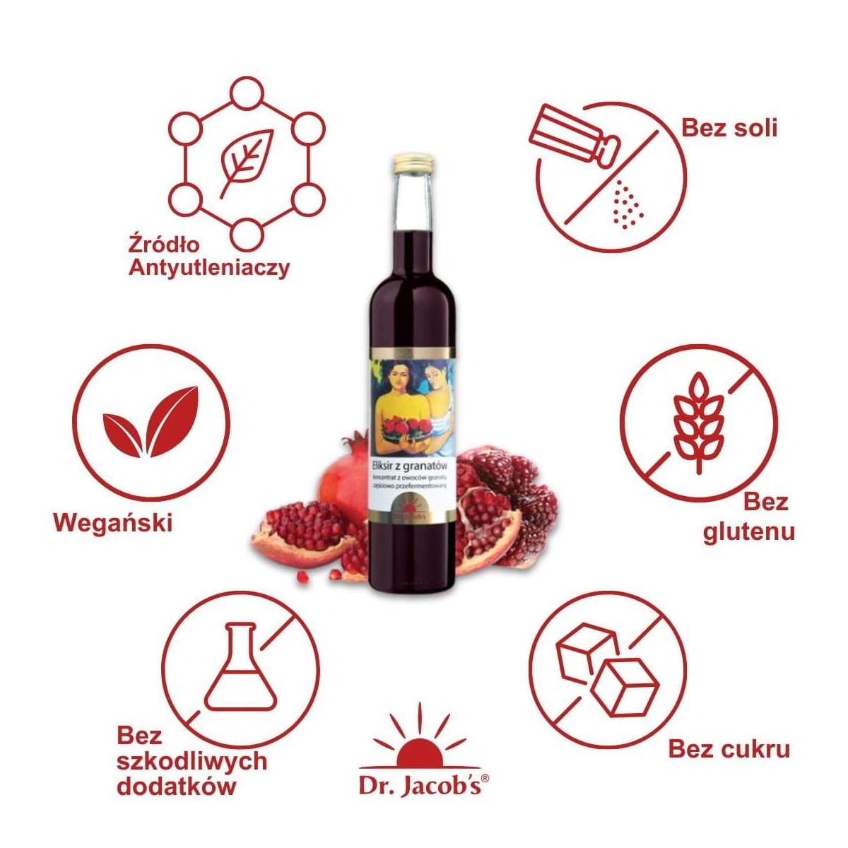 Eliksir z granatów 500ml - Dr. Jacob's