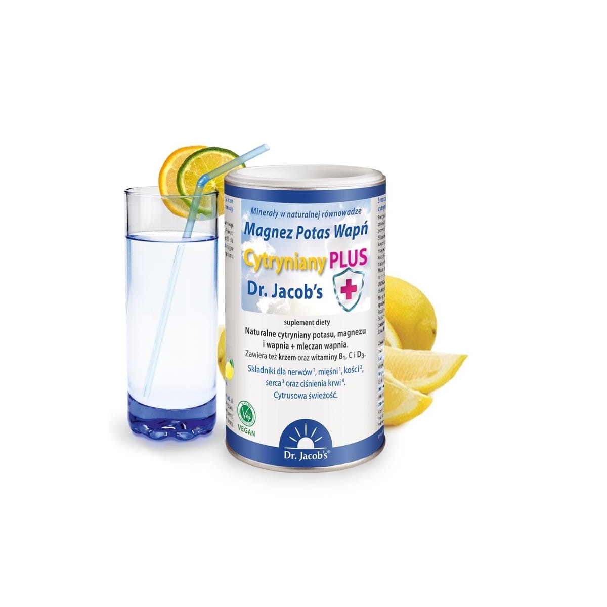 Magnez Potas Wapń Cytryniany PLUS od Dr. Jacob's