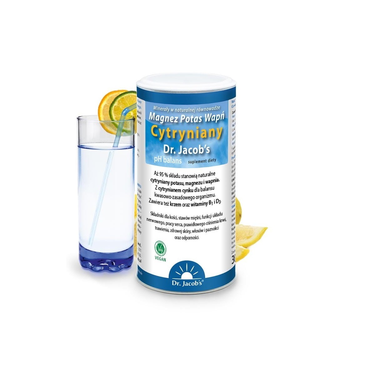 Magnez Potas Wapń Cytryniany PROSZEK - Dr. Jacob's