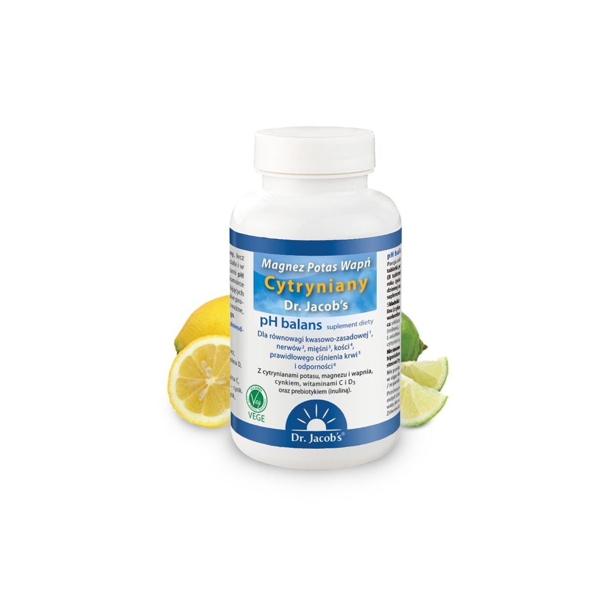 Magnez Potas Wapń Cytryniany TABLETKI - Dr. Jacob's