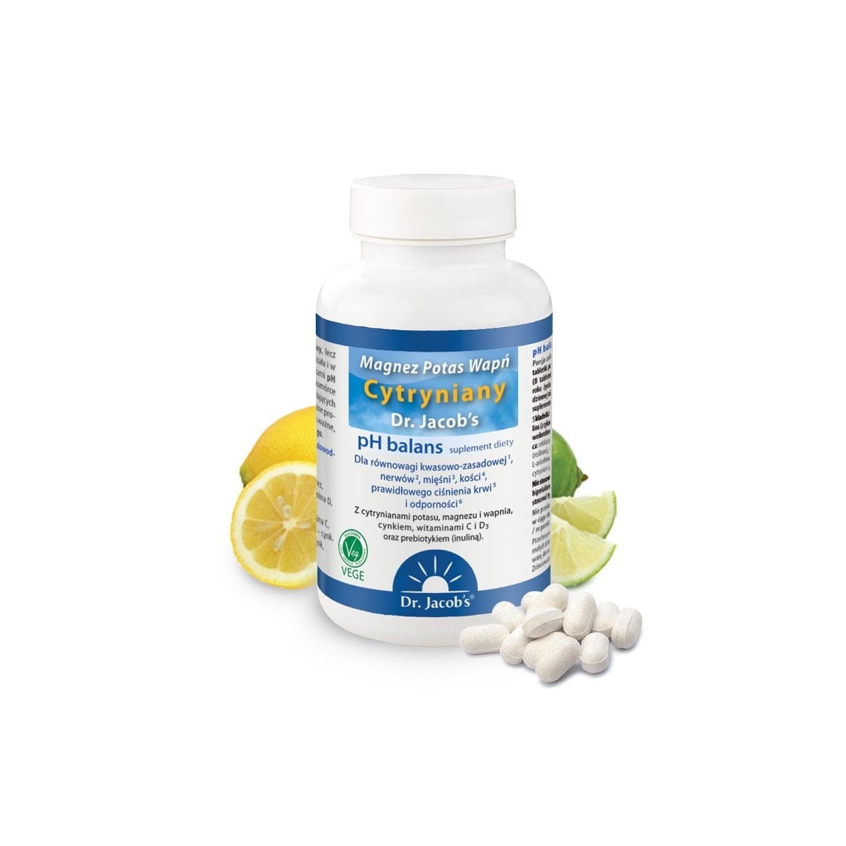 Magnez Potas Wapń Cytryniany TABLETKI - Dr. Jacob's