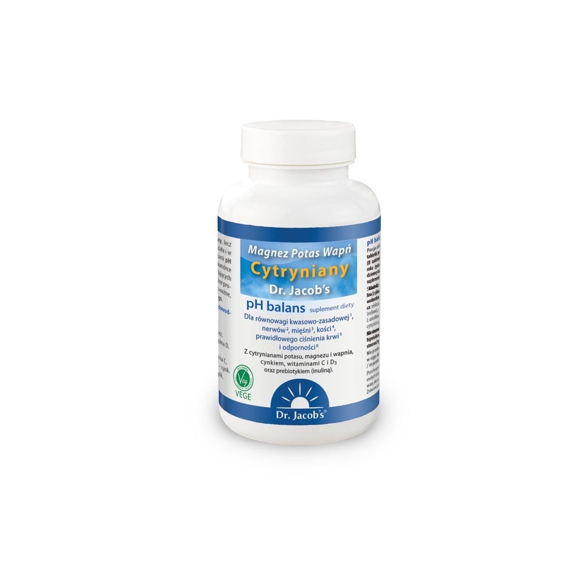 Magnez Potas Wapń Cytryniany TABLETKI - Dr. Jacob's