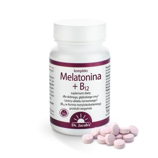 Melatonina + B12 forte - Suplement diety - Dr. Jacob's