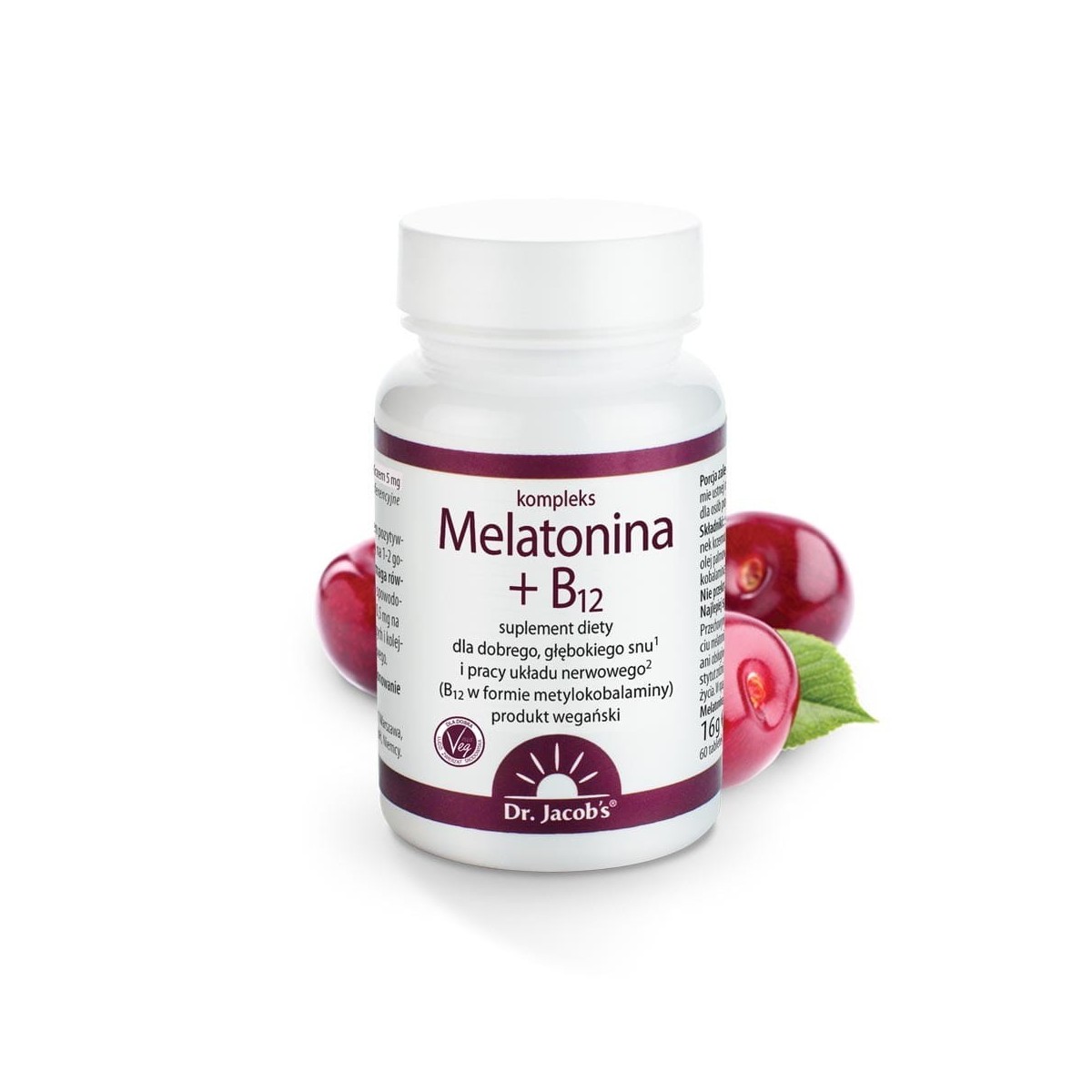 Melatonina + B12 forte - Suplement diety - Dr. Jacob's