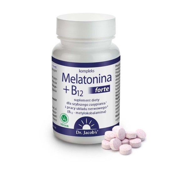 Melatonina + B12 forte - Suplement diety - Dr. Jacob's