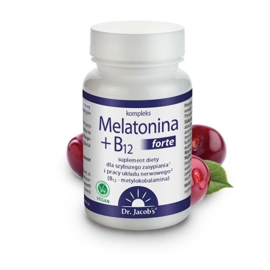 Melatonina + B12 forte - Suplement diety - Dr. Jacob's