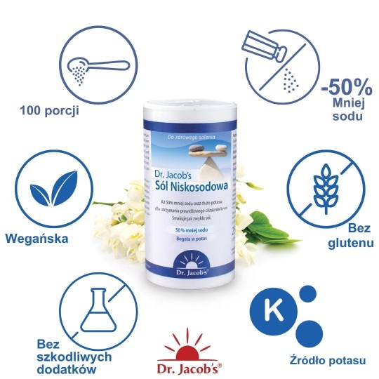 Sól Niskosodowa 250g - Dr. Jacob's