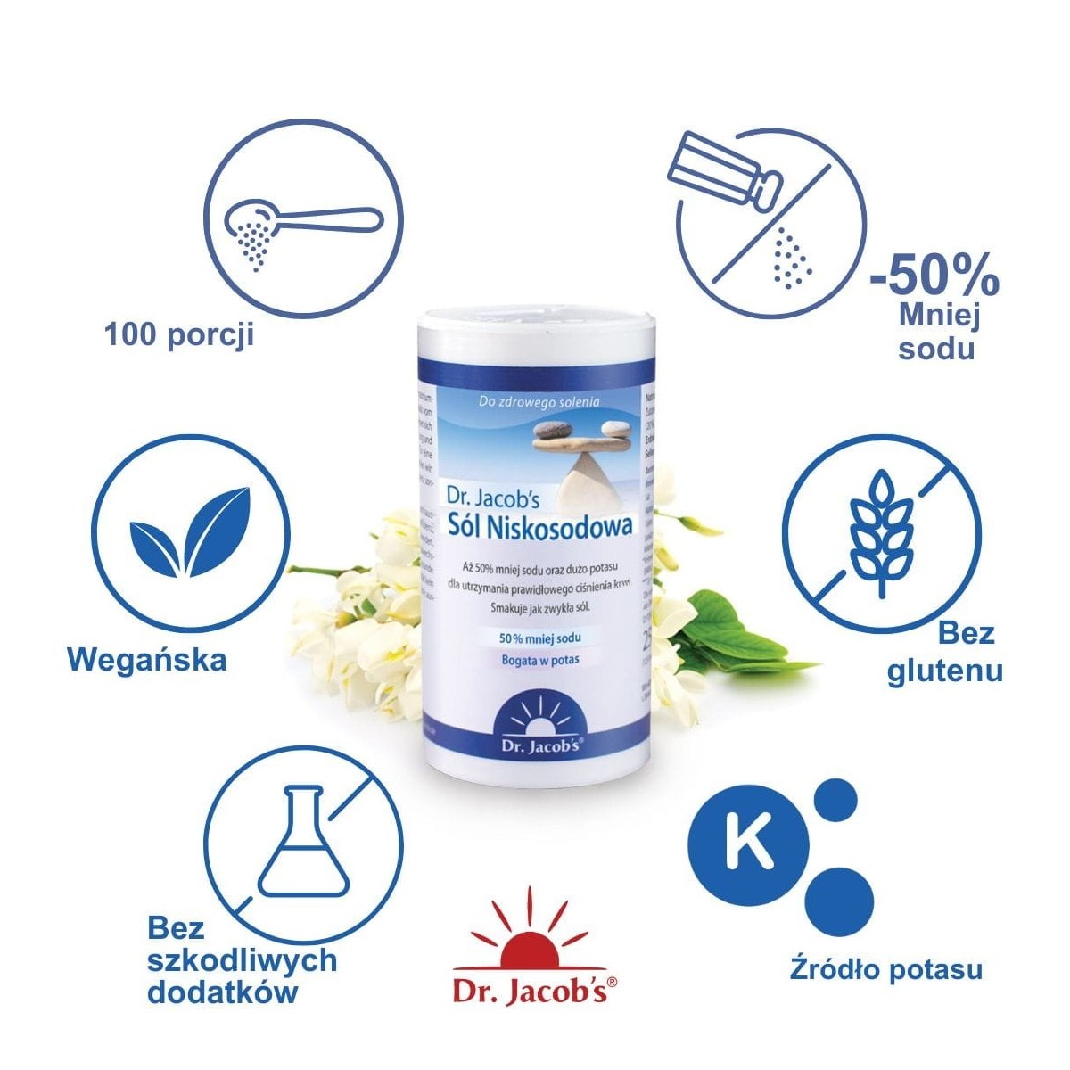 Sól Niskosodowa 250g - Dr. Jacob's