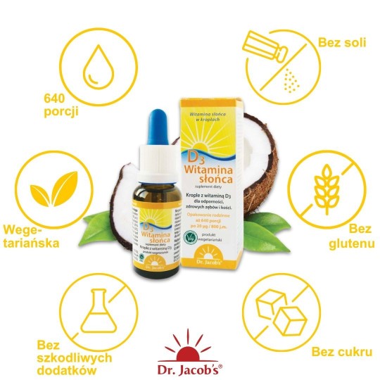 Witamina Słońca D3 od Dr. Jacob's | Suplement diety