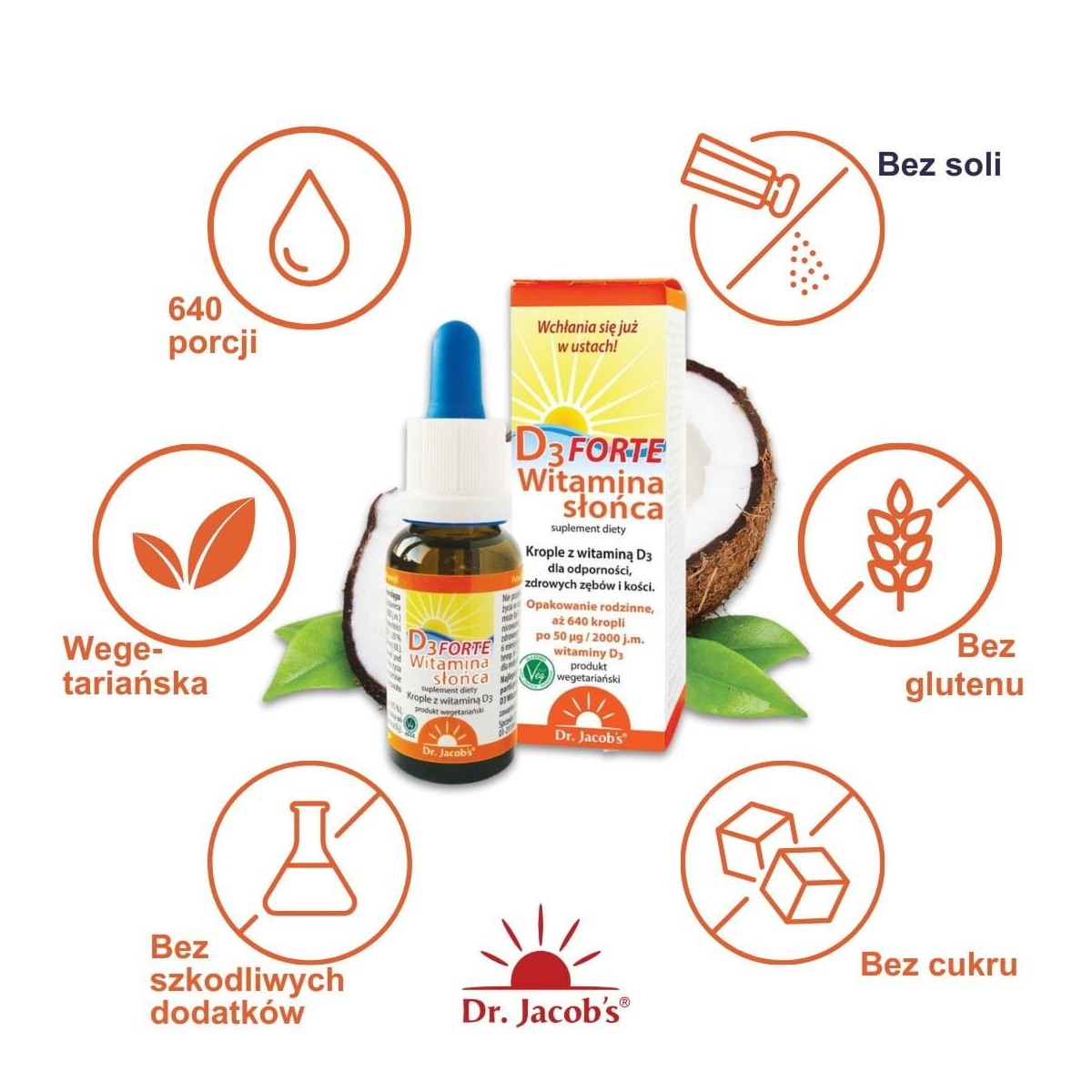 Witamina Słońca D3 FORTE - Dr. Jacob's