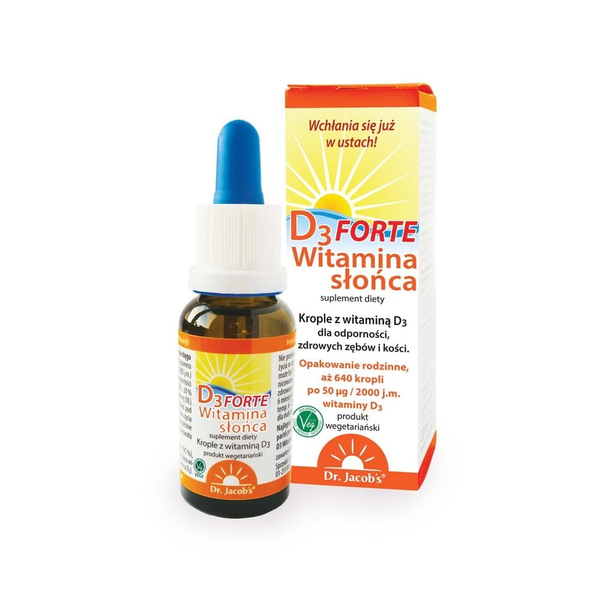 Witamina Słońca D3 FORTE - Dr. Jacob's