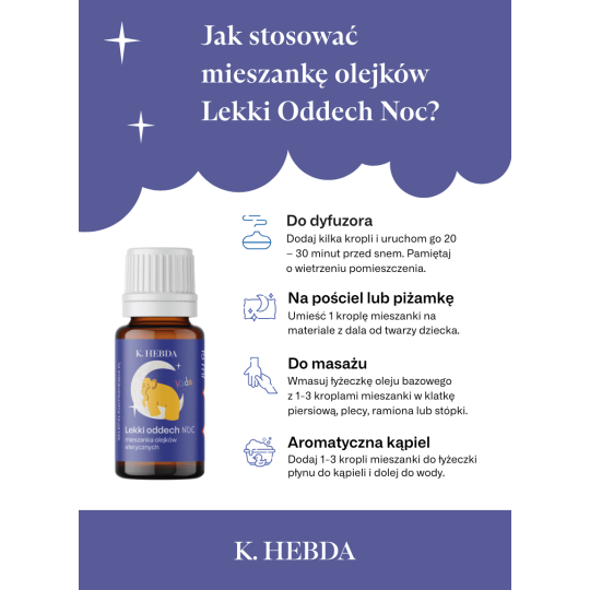 Lekki Oddech Noc - mieszanka 100% olejków eterycznych