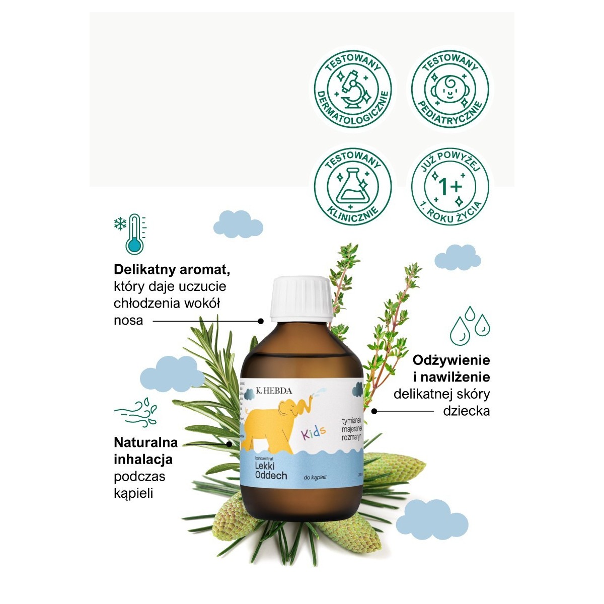 Koncentrat do kąpieli Lekki Oddech - Klaudyna Hebda Nature