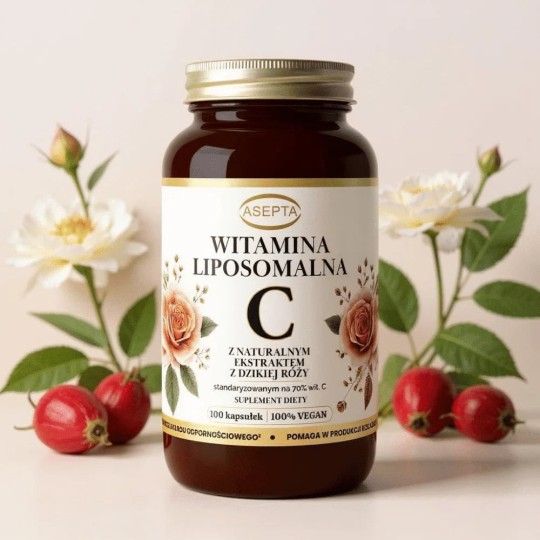Witamina C liposomalna z dziką różą 100 kaps ASEPTA