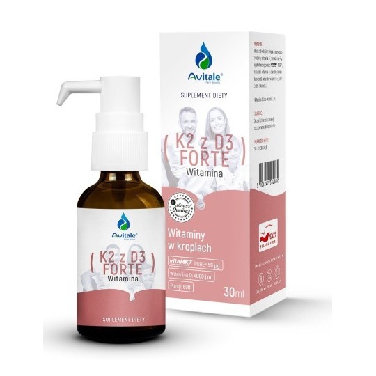 Avitale, K2 z D3 FORTE x 30 ml - Aliness