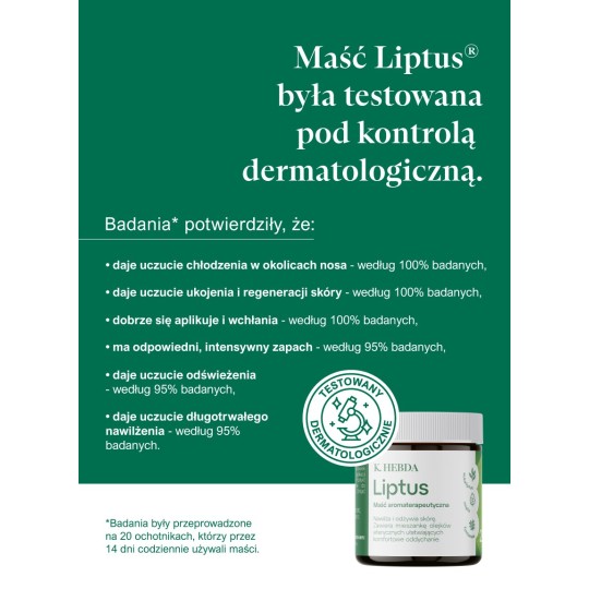 Aromaterapeutyczna maść z olejkami eterycznymi Liptus