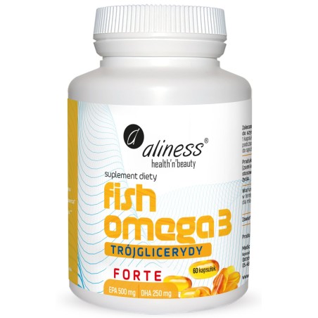 Aliness Fish Omega 3 FORTE Trójglicerydy 500/250mg x 60 caps