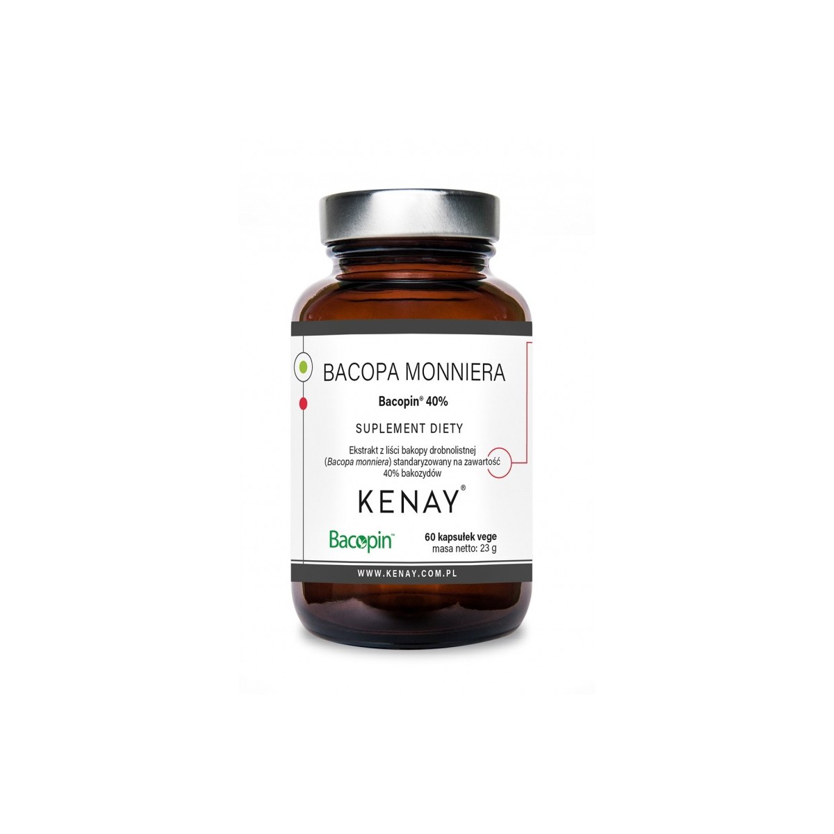 Kenay Bacopa monniera Bacopin® 40% (60 kapsułek)