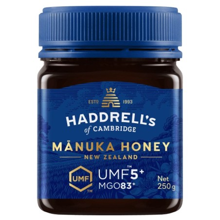 Haddrells Of Cambridge Miód manuka UMF 5+ MGO 83+ 250 g