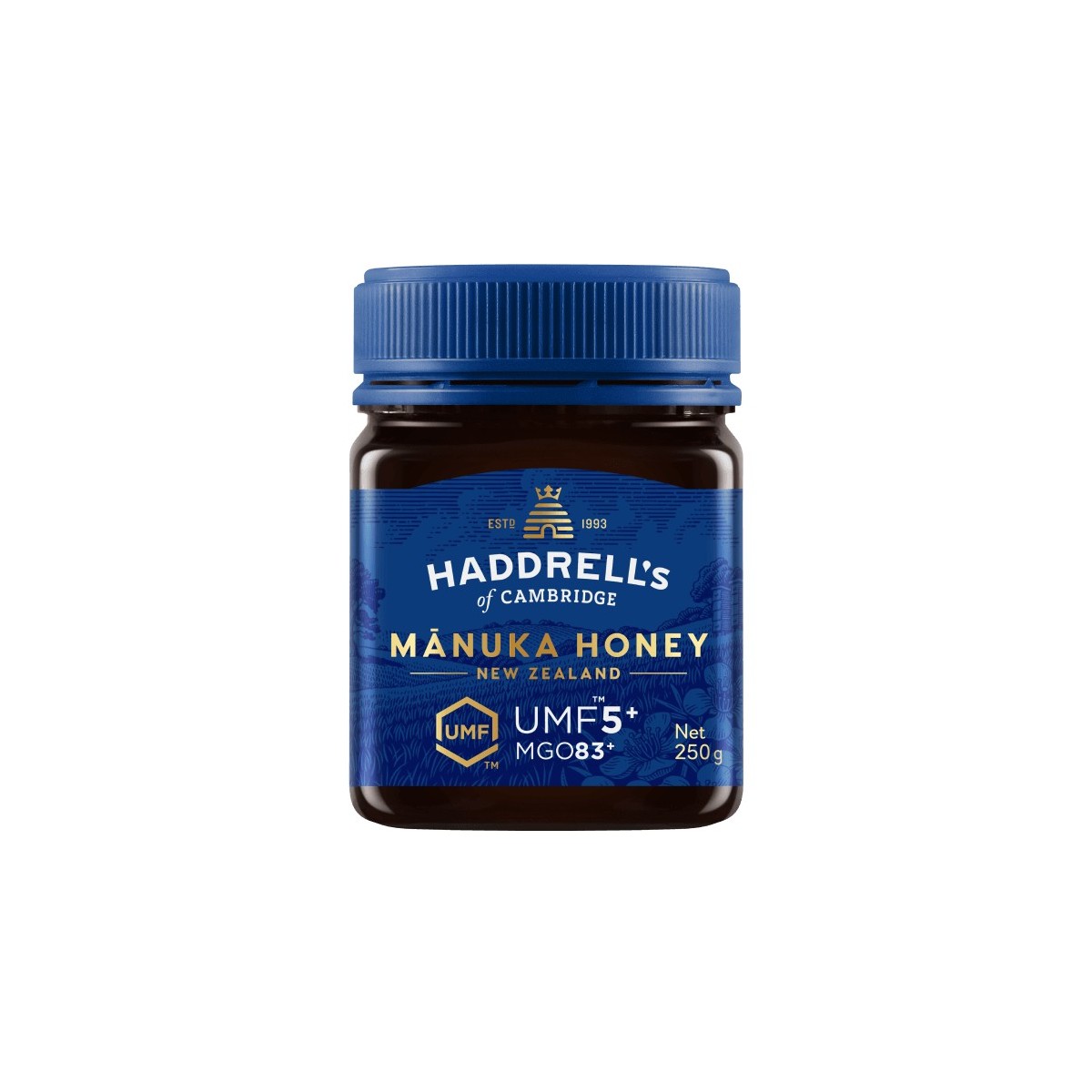 Haddrells Of Cambridge Miód manuka UMF 5+ MGO 83+ 250 g