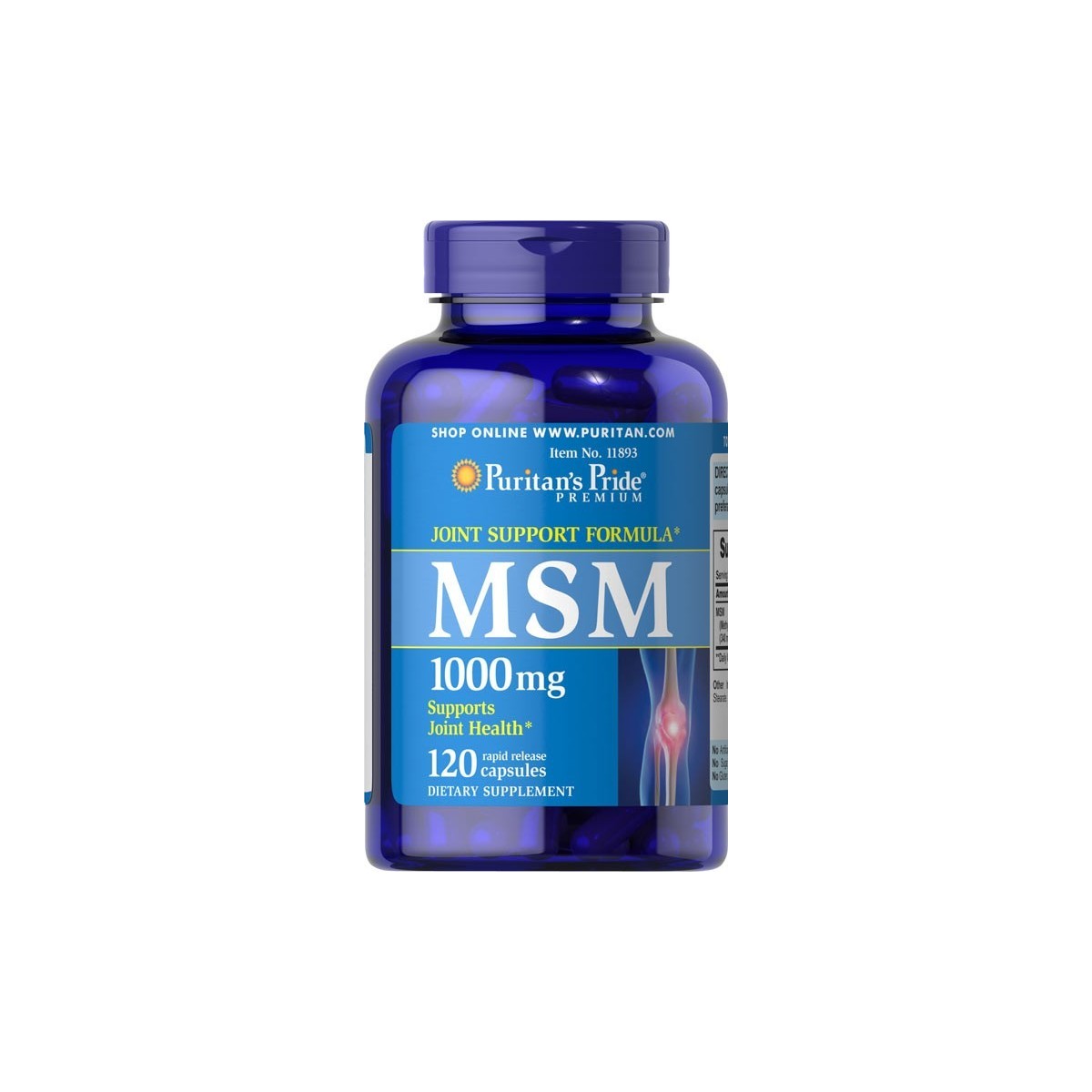 MSM Siarka Organiczna 1000 mg / 120 kaps