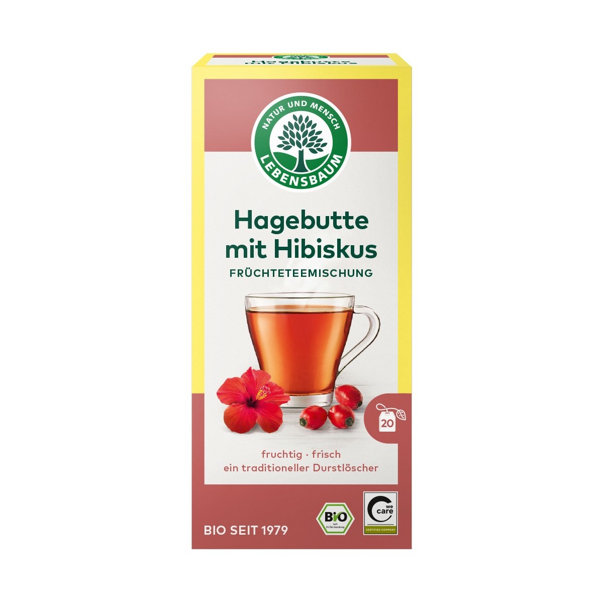 HERBATKA DZIKA RÓŻA Z HIBISKUSEM BIO (20 x 2,5 g) ...