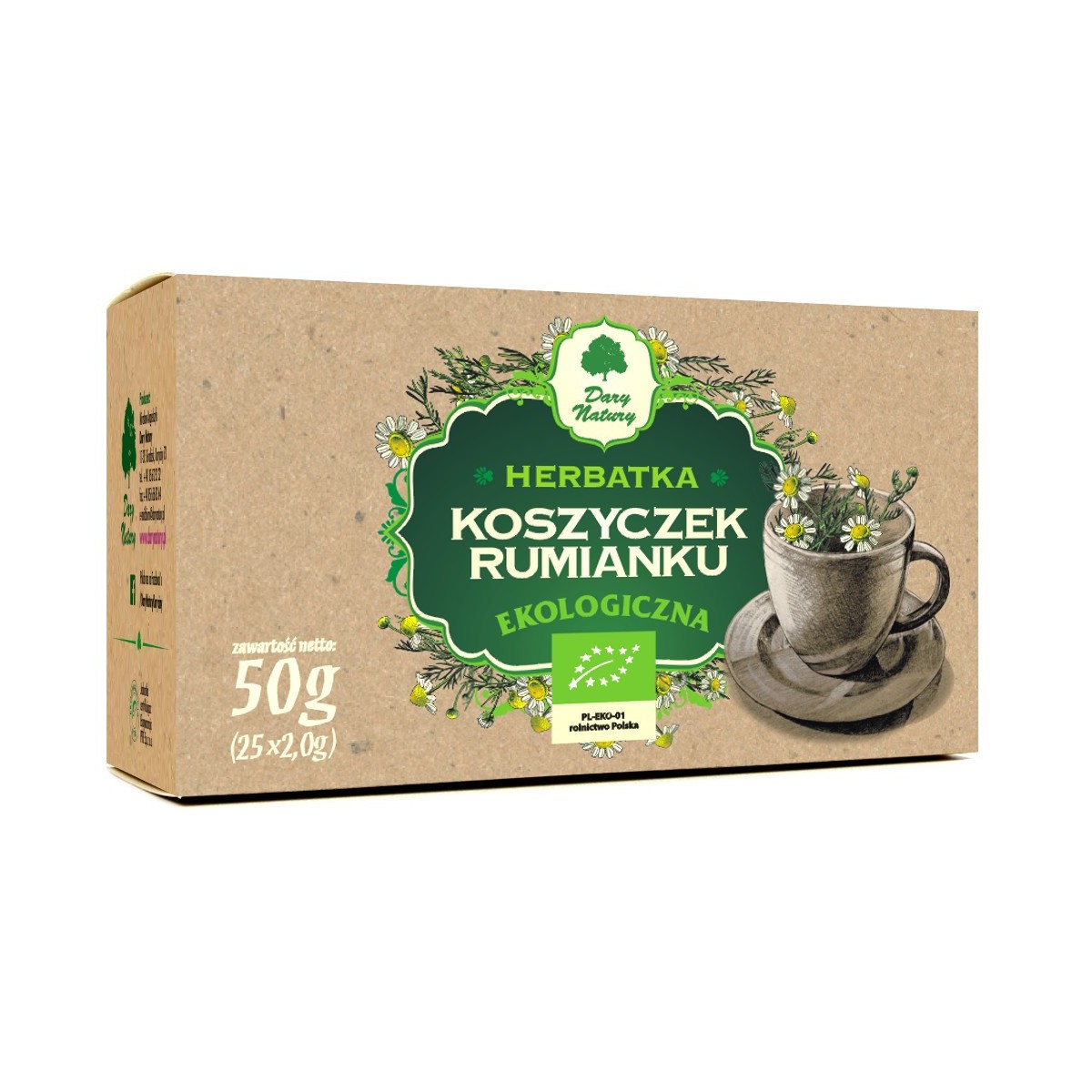 Dary Natury Herbata Z Koszyczków Rumianku Bio 25x2g