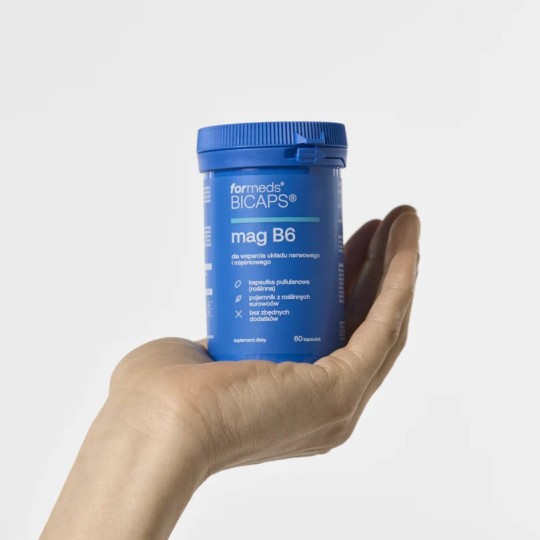 BICAPS mag B6 60 kapsułek - Cytrynian magnezu + ...