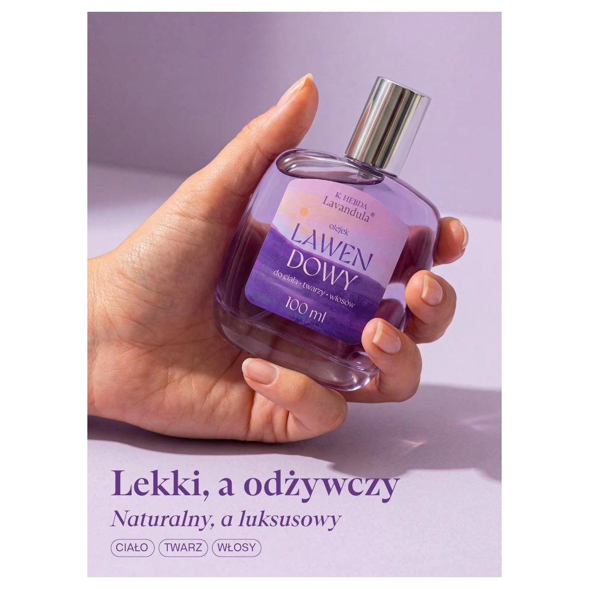 Olejek lawendowy do ciała, twarzy i włosów K. Hebda ...