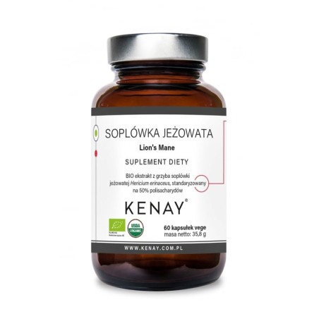 Soplówka jeżowata Lion's Mane (60 kapsułek vege) Kenay