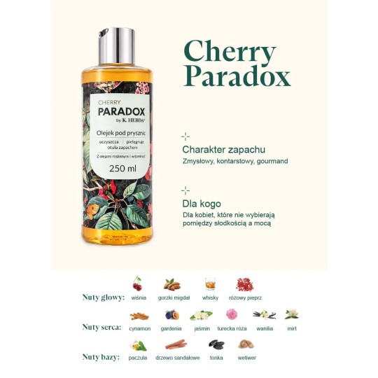 Olejek pod prysznic Cherry Paradox - Klaudyna Hebda