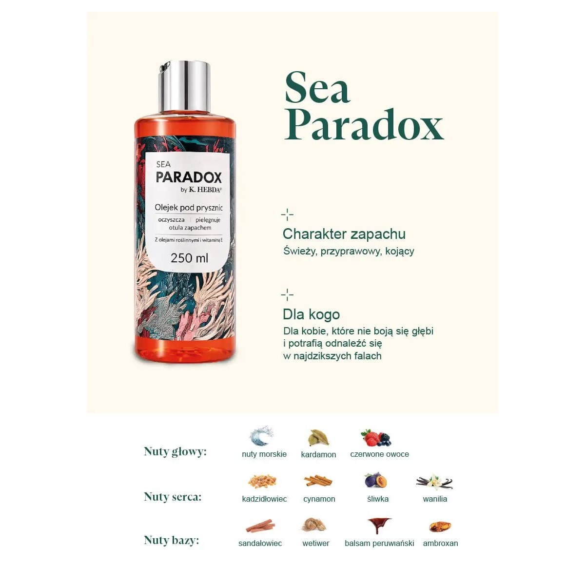 Olejek pod prysznic Sea Paradox - Klaudyna Hebda