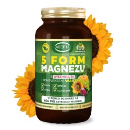 5 Form Magnezu z kompleksem warzyw (100 kaps) - Asepta
