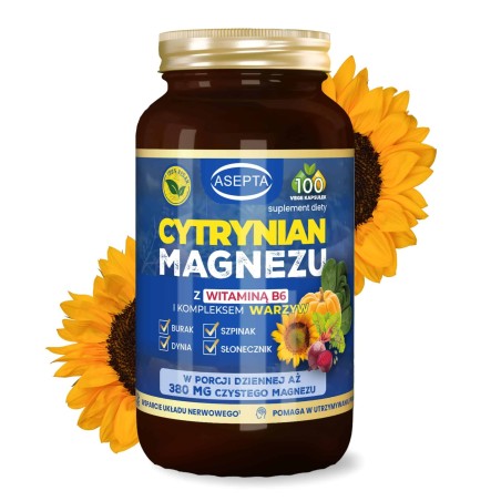Cytrynian Magnezu – Wysoka przyswajalność (100 kaps)