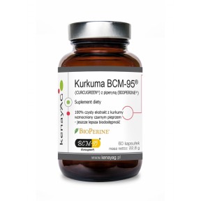 Kurkuma BCM-95® (CURCUGREEN®) z piperyną (BIOPERINE®) (60 kapsułek) - suplement diety