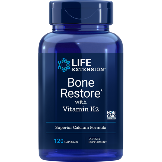 Bone Restore with Vitamin K2 LifeExtension (120 kapsułek)