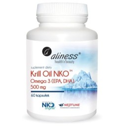 Aliness Krill Oil NKO Omega 3 z Astaksantyną, 500 mg x 60 caps