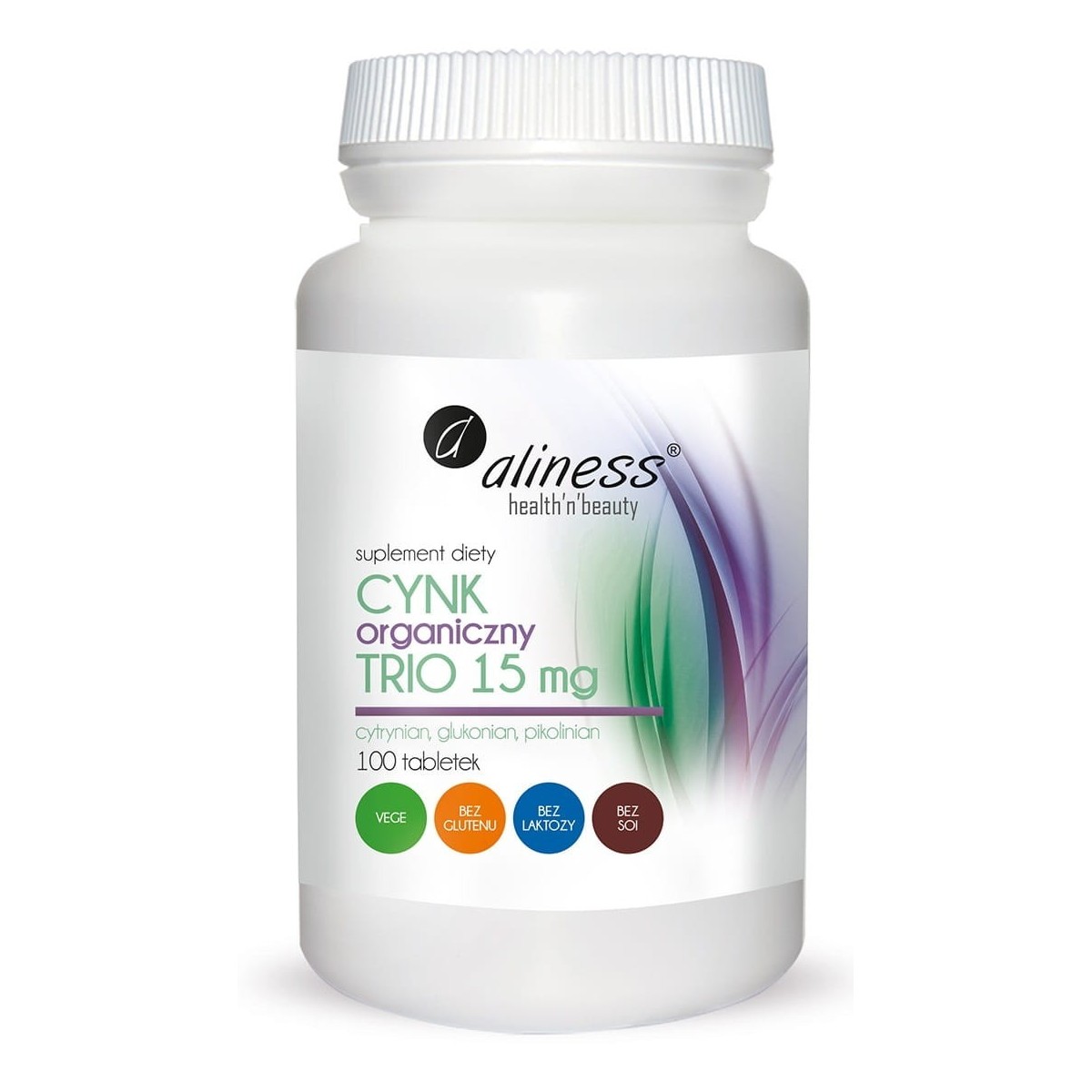 Aliness Cynk Organiczny Trio 15 mg x 100 tabletek