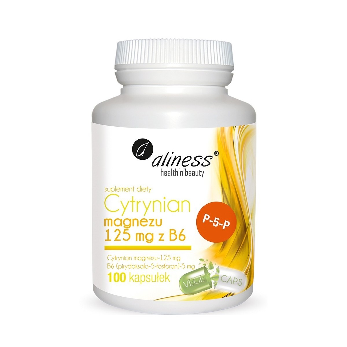 Aliness Cytrynian Magnezu 125 mg z B6 (P-5-P)